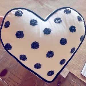 PB Emily Meritt sequin heart pillow